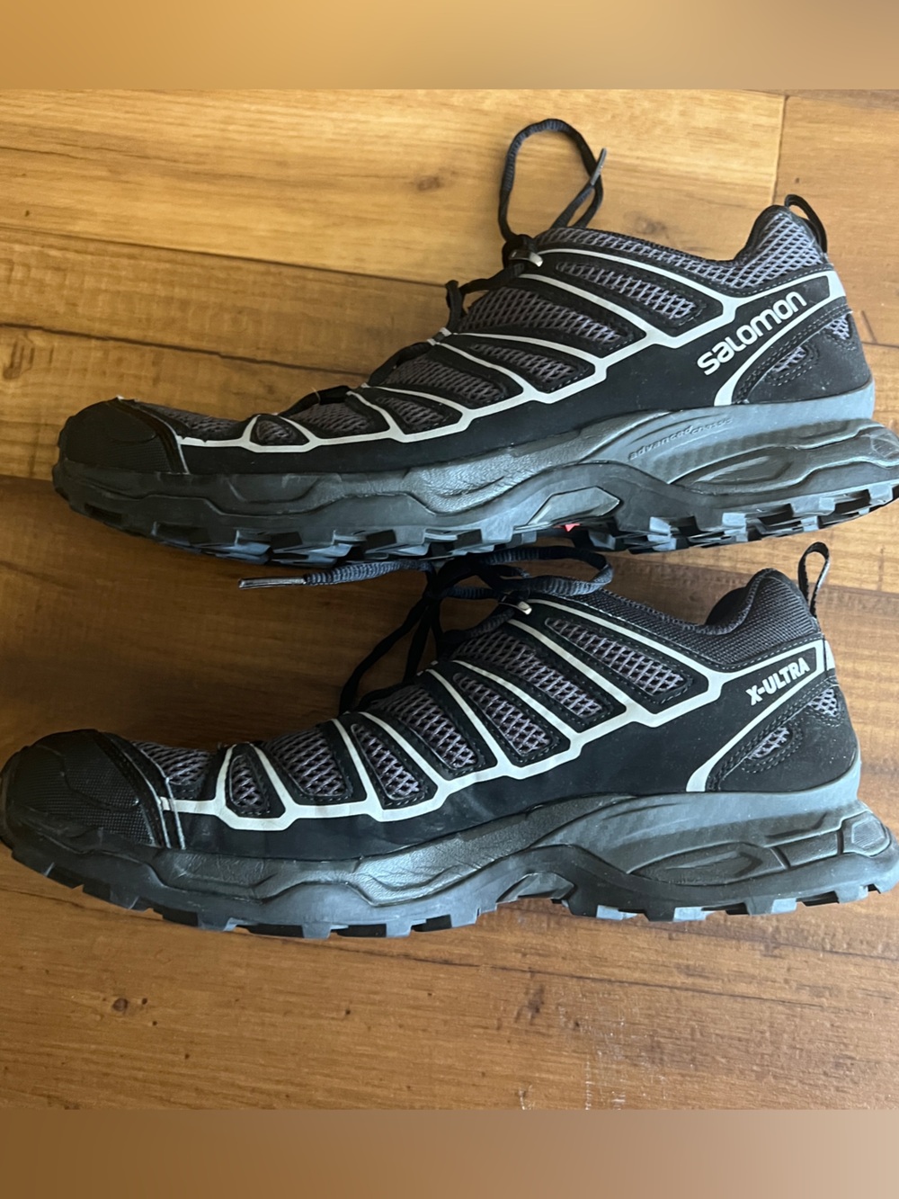 Salomon X-Ultra Prime Mens Size 12 Black Mountain Trail Running Hiking Shoes